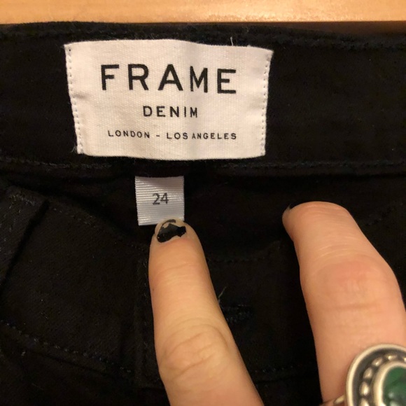 Frame - Le Skinny de Jeanne Black Jeans Size 24 - Picture 5 of 8